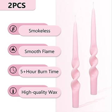 Spiral Taper Candles for Home Decor and Special Occasions