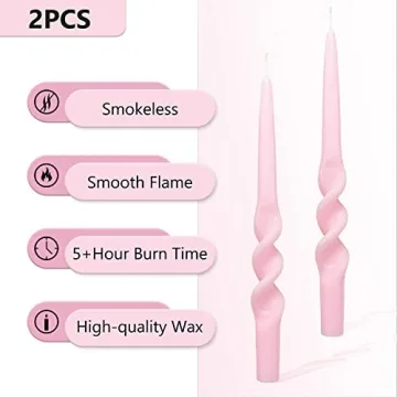 Spiral Taper Candles for Home Decor and Special Occasions