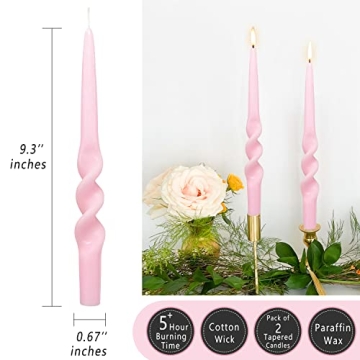 Spiral Taper Candles for Home Decor and Special Occasions