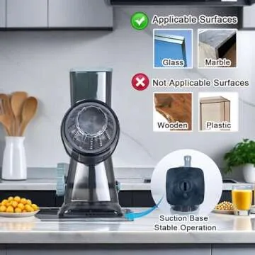 Mannilayco Rotary Cheese Grater with 3 Blades for Easy Use