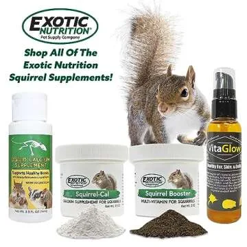 Squirrel Booster (2 oz.) - Complete Multivitamin - Powdered Vitamin & Mineral Supplement for Pet Squirrels