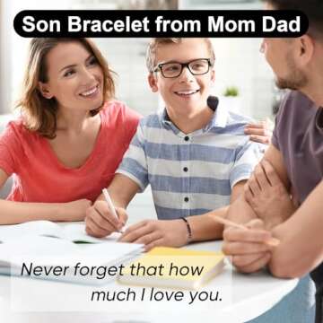 TAGOMEI Teen Boy Inspirational Morse Code Bracelet