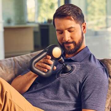 TheraGun Sense Percussion Massage Gun - Deep Tissue Personal Massager with Preloaded Breathwork Routines for Stress Relief, Pain Relief & Muscle Soreness in Neck, Back, Leg and Knee (Black)