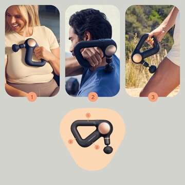 TheraGun Sense Percussion Massage Gun - Deep Tissue Personal Massager with Preloaded Breathwork Routines for Stress Relief, Pain Relief & Muscle Soreness in Neck, Back, Leg and Knee (Black)