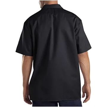 Dickies Men's Short-Sleeve Flex Twill Work Shirt Charcoal