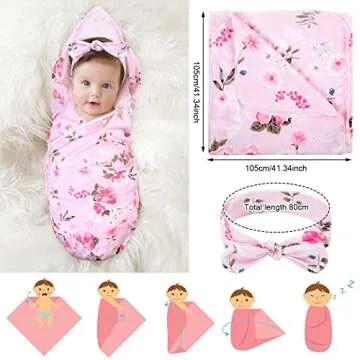 Mepase Mommy and Me Robe Swaddle Set for New Moms