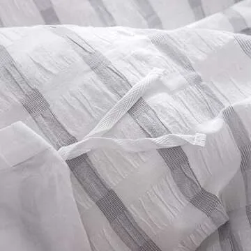 Merryfeel Seersucker Cotton Duvet Cover Set - Queen Size