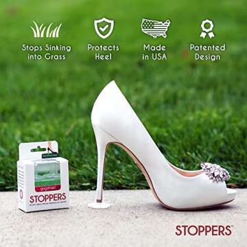 GoGoHeel STOPPERS Heel Protectors - Stops Sinking into Grass (XX-Small)