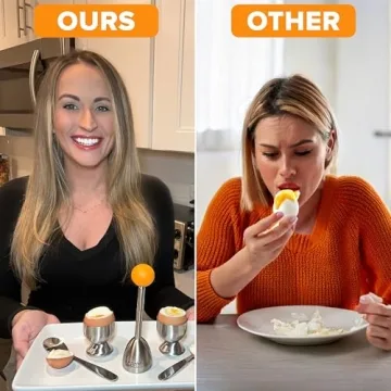 Eparé Egg Topper Cutter Set - Elegant Egg Holder & Spoon Set