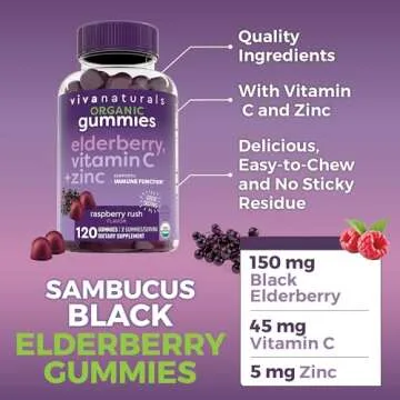 Immune Support Elderberry Gummies for Adults - 3in1