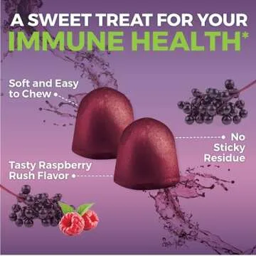 Immune Support Elderberry Gummies for Adults - 3in1