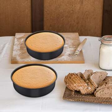 P&P CHEF Non-Stick Cake Pan Set - 9.5 Inch Essential Bakeware