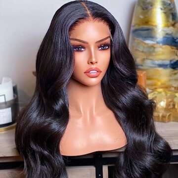 BEEOS 13x6 Ultra-fitted Real HD Lace Front Wig, 250% Density Body Wave Invisible Lace Pre-plucked Bl...