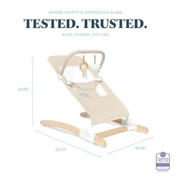 Heirloom Aspen Baby Bouncer with Organic Cotton Comfort