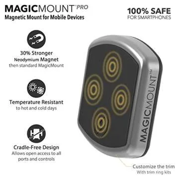 Scosche MagicMount Pro Magnetic Phone Holder - Secure Mounting