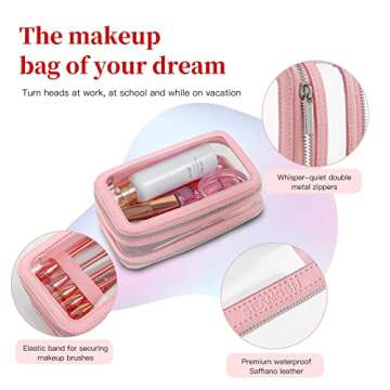 SEAMOSH Women's Makeup Travel Bag - Luxury Style and Functionality