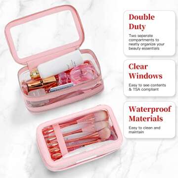 SEAMOSH Women's Makeup Travel Bag - Luxury Style and Functionality