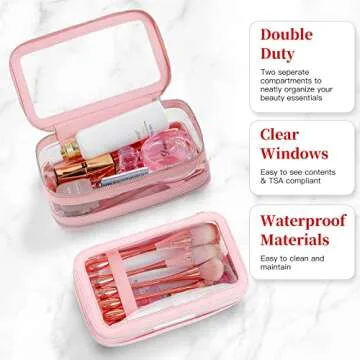 SEAMOSH Women's Makeup Travel Bag - Luxury Style and Functionality