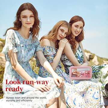 SEAMOSH Women's Makeup Travel Bag - Luxury Style and Functionality