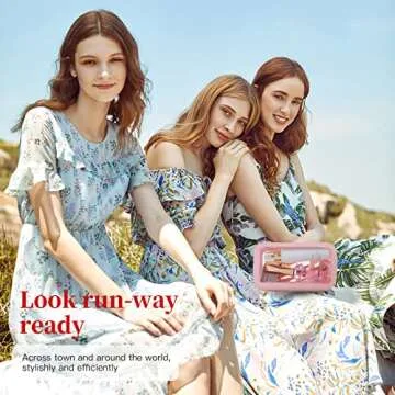 SEAMOSH Women's Makeup Travel Bag - Luxury Style and Functionality