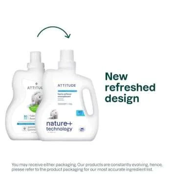 ATTITUDE Laundry Fabric Softener Liquid, Vegan and Naturally Derived Detergent, Plant Based, HE Wash...