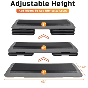 ZENY Adjustable Aerobic Step Platform for Home Gym Workouts