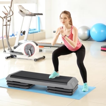 ZENY Adjustable Aerobic Step Platform for Home Gym Workouts