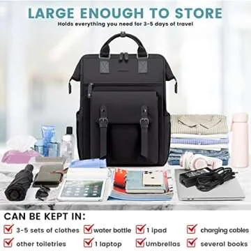 LOVEVOOK Extra Large Travel Laptop Backpack for Women, 18 Inch Computer Backpack Work Commuter Business Trip Weekender Carry on Backpack with Luggage Sleeve, Teacher Doctor Nurse Bags College Daypack