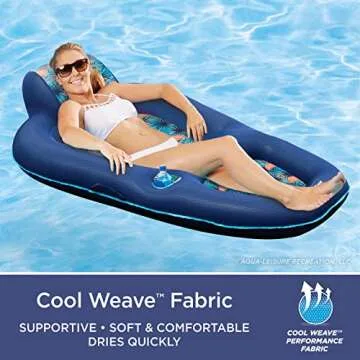 Aqua Luxury Water Lounge Inflatable Pool Float - X-Large