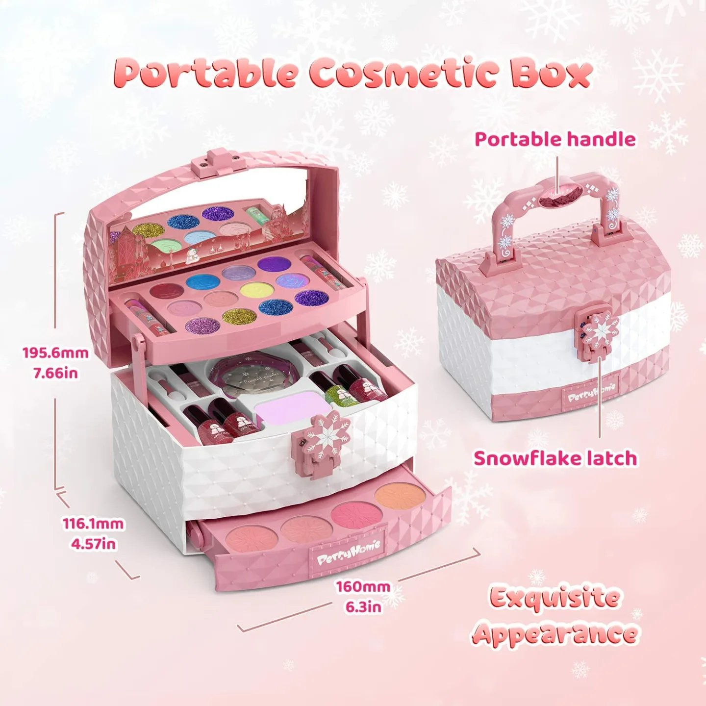 Kids Makeup Kit - 35 Pcs Safe Real Cosmetics Set