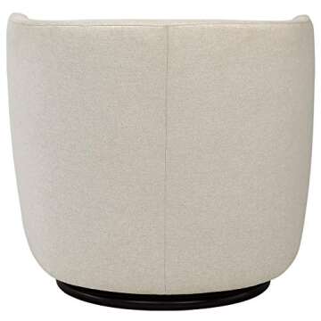 Amazon Brand – Rivet Coen Modern Upholstered Accent Swivel Chair, 30"W, Cream