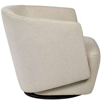 Amazon Brand – Rivet Coen Modern Upholstered Accent Swivel Chair, 30"W, Cream