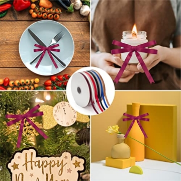 Elegant Double Faced Burgundy Satin Ribbon for Crafts