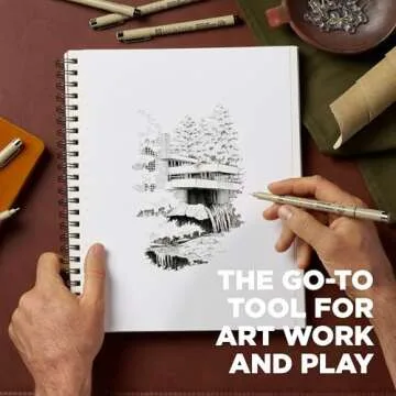 SAKURA Pigma Micron Fineliner Pens - Archival Black Ink Pens - Pens for Writing, Drawing, or Journaling - Black Ink - 003 Point Size - 6 Pack