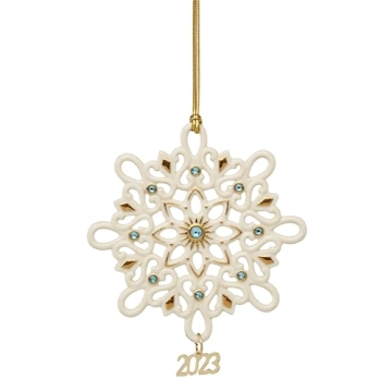 Lenox 2023 Annual Gemmed Snowflake Ornament for Gifting