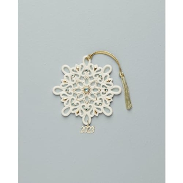 Lenox 2023 Annual Gemmed Snowflake Ornament for Gifting