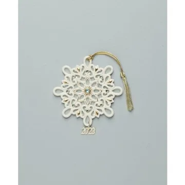 Lenox 2023 Annual Gemmed Snowflake Ornament for Gifting
