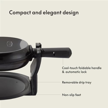 BELLA Classic Rotating Belgian Waffle Maker Nonstick Plates