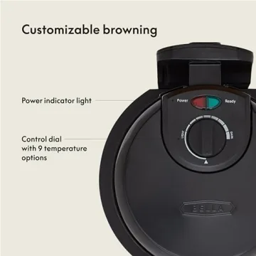 BELLA Classic Rotating Belgian Waffle Maker Nonstick Plates