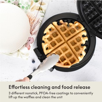 BELLA Classic Rotating Belgian Waffle Maker Nonstick Plates