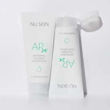 Nu Skin AP 24 Whitening Fluoride Toothpaste | 4oz | Brightens and Whitens Teeth | Helps Prevent Dental Cavities | Gentle Vanilla Mint Formula | 2 Pack