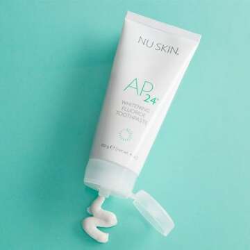 Nu Skin AP 24 Whitening Fluoride Toothpaste | 4oz | Brightens and Whitens Teeth | Helps Prevent Dental Cavities | Gentle Vanilla Mint Formula | 2 Pack