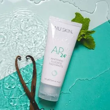Nu Skin AP 24 Whitening Fluoride Toothpaste | 4oz | Brightens and Whitens Teeth | Helps Prevent Dental Cavities | Gentle Vanilla Mint Formula | 2 Pack
