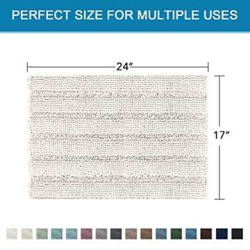 H.VERSAILTEX Luxury Bathroom Rugs - Ultra Thick Chenille for Ultimate Comfort