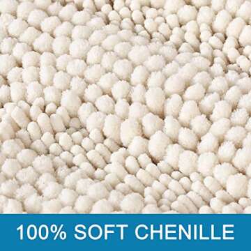 H.VERSAILTEX Thick Non-Slip Bath Rugs - Comfort and Style