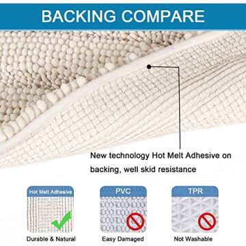 H.VERSAILTEX Thick Non-Slip Bath Rugs - Comfort and Style