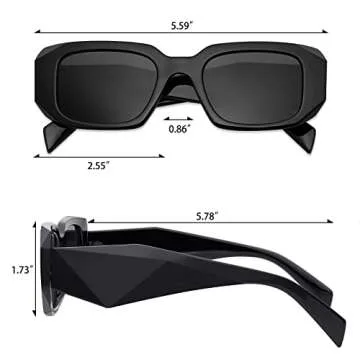 Haqptul Trendy Rectangle Sunglasses for Ultimate Style and Protection