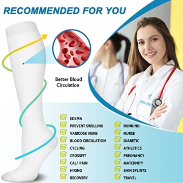 Premium Compression Socks for Comfort & Support - 3 Pairs