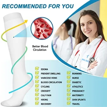 Premium Compression Socks for Comfort & Support - 3 Pairs