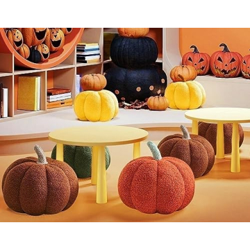 Charming Srutirbo Teddy Fleece Pumpkin Pillows Set